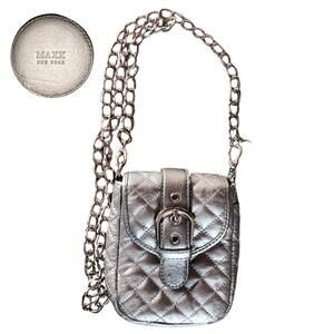 Maxx New York Purse and Mirror Set in platinum